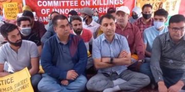 جموں و کشمیر ریکانسلیشن فرنٹ کا سری نگر میں احتجاج