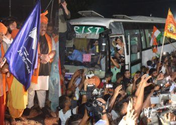 ایل جی منوج سنہا نے جموں میں امرناتھ یاترا کے پہلے قافلہ کو جھنڈی دکھاکر روانہ کیا