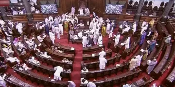 اپوزیشن کے ہنگامے کے باعث راجیہ سبھا کی کارروائی کل تک کے لیے ملتوی