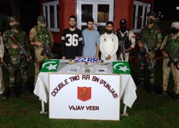 سوپور میں عسکریت پسندوں کے تین معاونین گرفتار