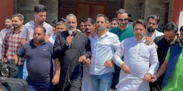 مذہبی معاملات میں حکومتی مداخلت کیخلاف یوتھ نیشنل کانفرنس کی احتجاجی ریلی
