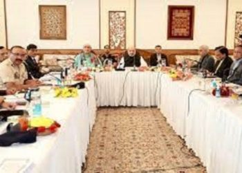 امت شاہ نے لیفٹیننٹ گورنر اور سینئر افسران کے ساتھ میٹنگ کی