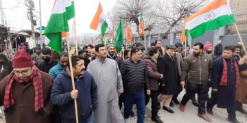 سری نگر میں بھاجپا کی جانب سے ترنگا ریلی نکالی گئی