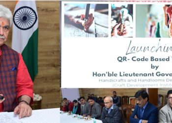 جموںو کشمیر میں3 مختلف جی آئی اور غیر جی آئی رجسٹرڈ ہینڈی کرافٹس کے کیو آر کوڈ پر مبنی لیبل کا لیفیننٹ گورنر منوج سنہا نے آغاز کیا
