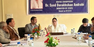ڈاکٹر درخشاں نے جموں و کشمیر وقف بورڈ کے چھٹے انتظامی اجلاس کی صدارت کی