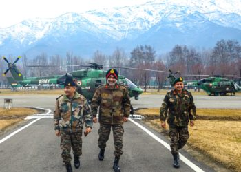 چیف آف ڈیفنس اسٹاف جنرل انیل چوہان جموں کشمیر کے دورے پر وارد