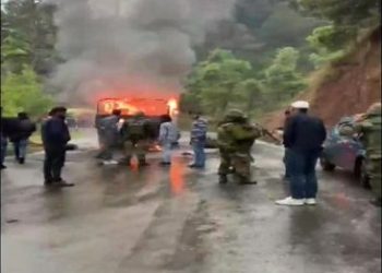 مینڈھرپونچھ میںفوجی گاڑی میں آگ نمودار، کم سے کم4فوجی جوانوں کے لقمہ اجل بننے کی اطلاع،تحقیقات شروع