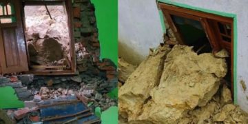 موسلا دھار بارشیں: پلوامہ میں پسی گرنے سے رہائشی مکان کو نقصان