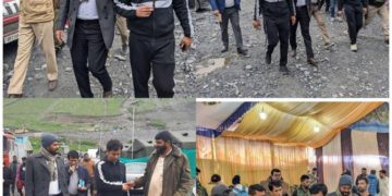 ڈویژنل کمشنر کشمیر نے شری امرناتھ جی گپھا کے بالتل محور کا دورہ کیا