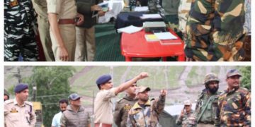 اے ڈی جی پی کشمیر نے بیس کیمپ بالتل اور ٹرانزٹ کیمپ شادی پورہ اور منی گام کا دورہ کیا