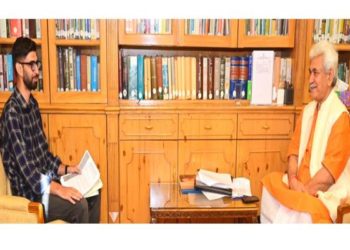 ناصر کھوہامی نے ایل جی منوج سنہا سے ملاقات کی