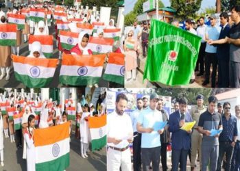 چیف سیکرٹری نے سری نگر میں ترنگا ریلی کو جھنڈی دکھا کر روانہ کیا