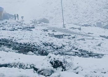 گلمرگ کے بعد بانڈی پورہ کے راز دان ٹاپ پر موسم کی پہلی برف باری