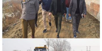 صوبائی کمشنر کشمیر نے برزلہ بنڈ روڈ پر کام کی پیش رفت کا معائینہ کیا