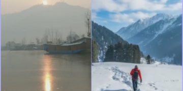 کشمیر میں برفباری موسمی تبدیلی کی نذر