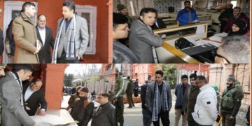 ضلع ترقیاتی کمشنر سری نگر نے ڈی سی آفس کمپلیکس میں مختلف دفاتر کا معائینہ کیا