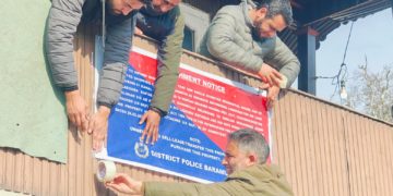 بارہمولہ میں منشیات فروشوں کی 60 لاکھ روپے کی جائیداد ضبط