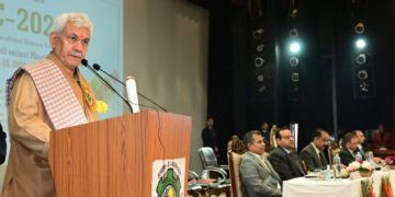 لیفٹیننٹ گورنر کا سکاسٹ جموں میں چھٹی جموں وکشمیر زرعی سائنس کانگریس کے اِفتتاحی سیشن سے خطاب