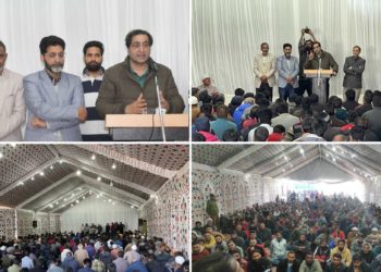 سجاد لون نے ہندواڑہ حلقہ کے بلاک میٹنگ کی صدارت کی