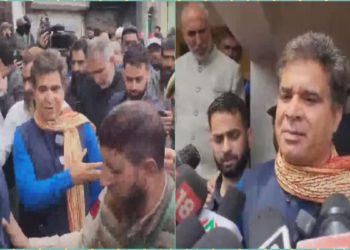 بی جے پی لیڈر رویندر رینا کا گنڈابل سری نگر کا دورہ، کشتی سانحہ کے متاثرہ خاندانوں سے تعزیت