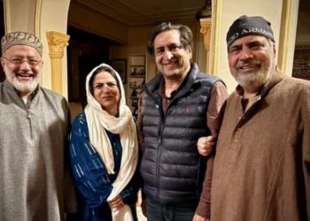 سجاد لون کی مظفر بیگ کے ساتھ ملاقات، لوک سبھا الیکشن کیلئے حمایت کی درخواست