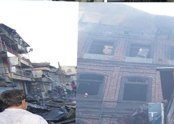 سرینگر میں خوفناک آتشزدگی، ایک مسجد 20 دکان اور7 مکان خاکستر