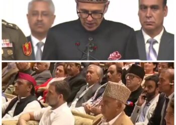 عمر عبداللہ نے جموں و کشمیر یونین ٹیریٹری کے پہلے وزیراعلیٰ کے طور پر حلف لیا