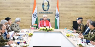 لیفٹیننٹ گورنر نے محکمہ داخلہ کے جائزہ میٹنگ کی صدارت کی