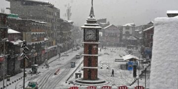 سری نگر نے موسم کی پہلی برف باری کا خیر مقدم کیا